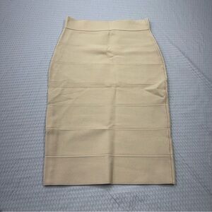 Romeo & Juliet Couture Cream Ribbed Pencil Skirt